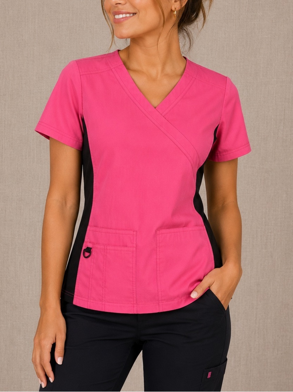 🌸3 for $30🌸 Health Pro Pink V-neck Scrub Top